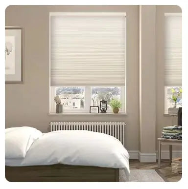 Beige Honeycomb Blinds - No Drill